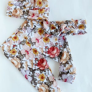Floral roses ~ Baby leggings newborn leggings toddler leggings baby leggings baby girl leggings newborn leggings