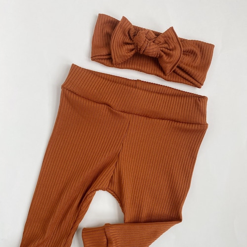 Burgundy Baby Leggings and Headband Set Newborn Leggings Etsy