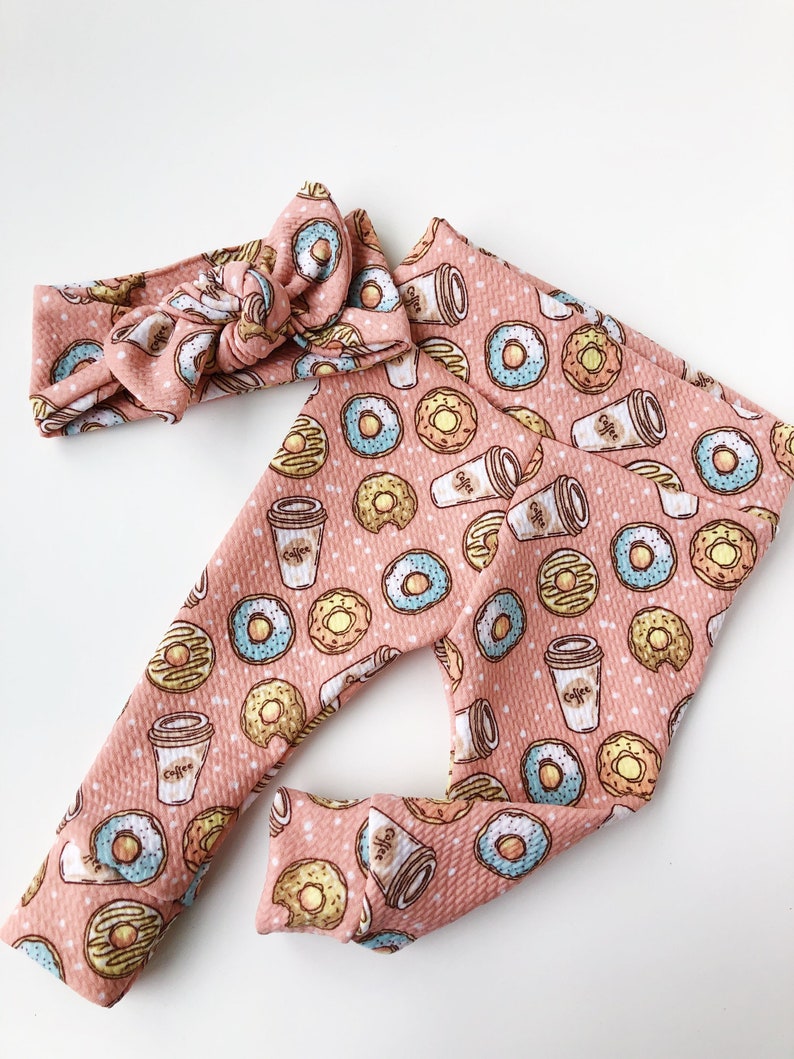 Donuts and coffee Baby leggings newborn leggings toddler Etsy