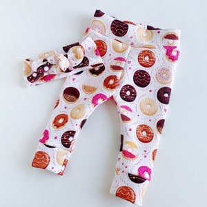 Donuts~ Baby leggings newborn leggings toddler leggings baby girl leggings toddler girl leggings newborn leggings