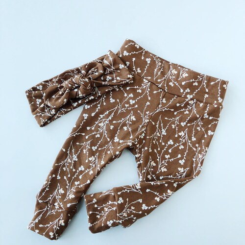 Burgundy Baby Leggings and Headband Set Newborn Leggings Etsy