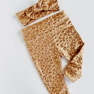 Cheetah foil print~ baby leggings girl legging baby girl legging newborn legging toddler leggings baby girl pants