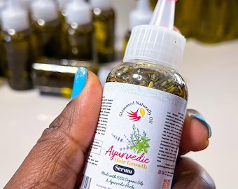 Aceite ayurvédico para el crecimiento del cabello: tratamiento natural a base de hierbas para el cuero cabelludo