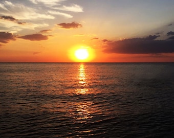 11x14 Photo Print of Sunset at Beach