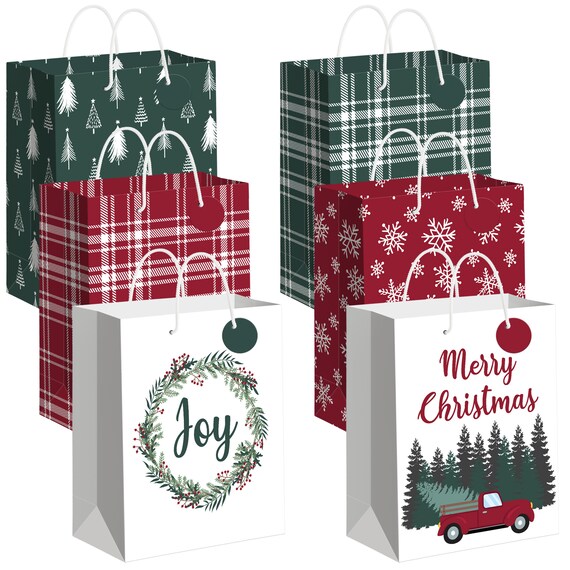 Red and green gift bags outlet