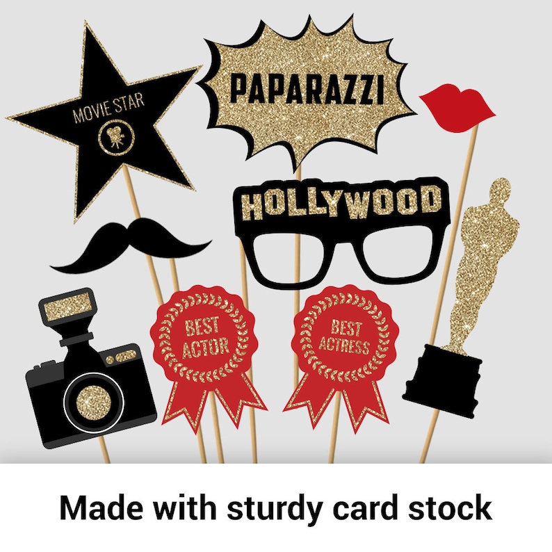 Hollywood Photo Booth Props FULLY ASSEMBLED Hollywood Etsy