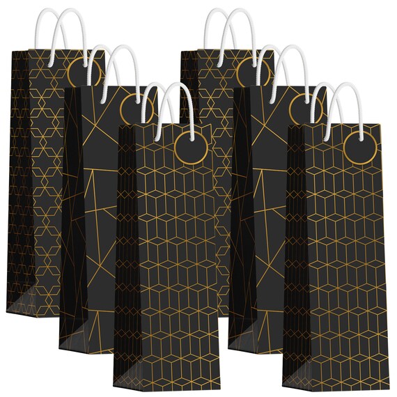 Black wine gift bags new arrivals