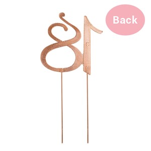 18 ROSE GOLD Birthday Cake Topper - Number Eighteen Sparkly Rhinestone ...