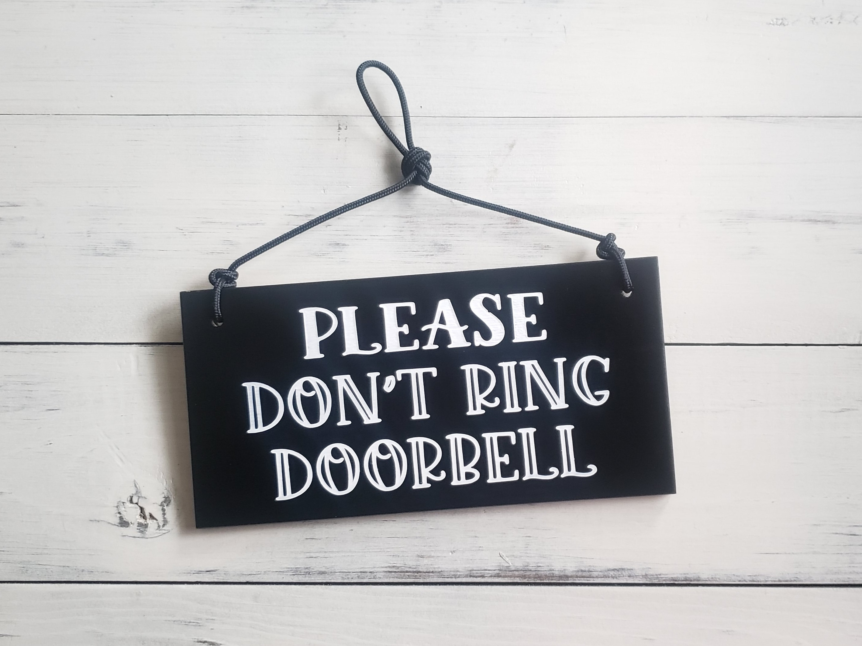 Please Don't Knock or Ring Doorbell Please Knock Knock | Etsy