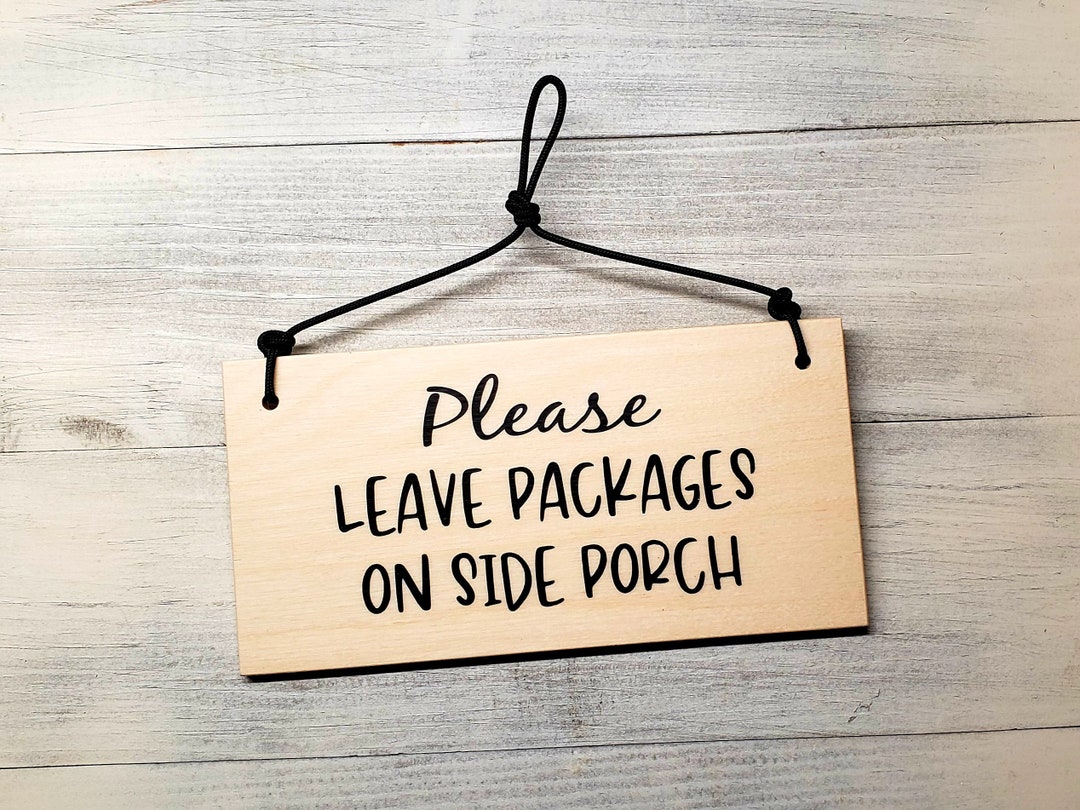 Leave Packages Sign – Hand Painted Delivery Sign | Do Not Knock | Do ...