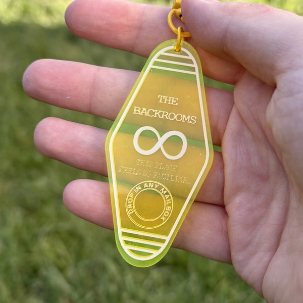 The Backrooms Hotel Keychain | Liminal, Fantasy, Keyring, Video Games, books, Keytag, gift