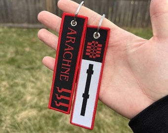 Marathon Arachne Jet Tag Double-Sided Embroidered Keychain - Ruthlessness