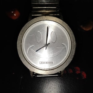 Vintage Joe Boxer Smiley Face Watch Stainless image 3