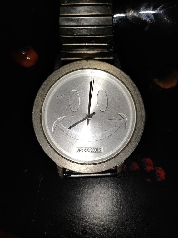 Vintage  Joe Boxer Smiley Face Watch Stainless - image 3