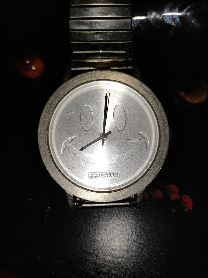 Vintage Joe Boxer Smiley Face Watch Stainless image 3