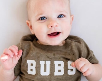 BUBS - Varsity - Child Shirt | Brother Shirt s| Little Brothers | Sibling Shirts | Brother Tee | Pregnancy Announcement | Kids Tees