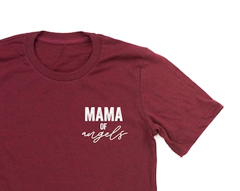 Mama of Angels (meervoud) - uniseks T-shirt | Cadeau rouwende moeder | Herdenkingscadeau | Zwangerschapsverlies | Babyverlies | Engel moeder |