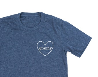 Granny (Heart) - Unisex Tee | Granny Shirt | Shirts for Granny | Graphic Tees | Granny Gift | Mother's Day Gift | Grandma Shirt
