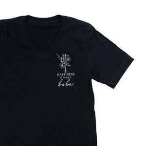 Bouquet Style - Glück ist ein BABA zu sein - Unisex Tee | Baba Grafik Tee | Geschenk für Baba | Muttertagsgeschenk | Liebe meine Crew | Oma Leben
