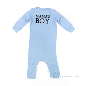Mama&#39;s Boy - Original | Infant SLEEPER | Infant Bodysuit | Baby Bodysuit | Baby Graphic Tees | Infant Romper | Baby Sleeper | Mama&#39;s Boy Tee