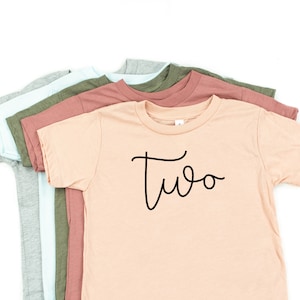 Geburtstag Nummer 2© CURSIVE FONT | Kleinkind Mädchen Shirt | Geburtstag Mädchen Shirt | Shirt für Kleine Mädchen | Mädchen T-Shirts | Baby Mädchen Shirt