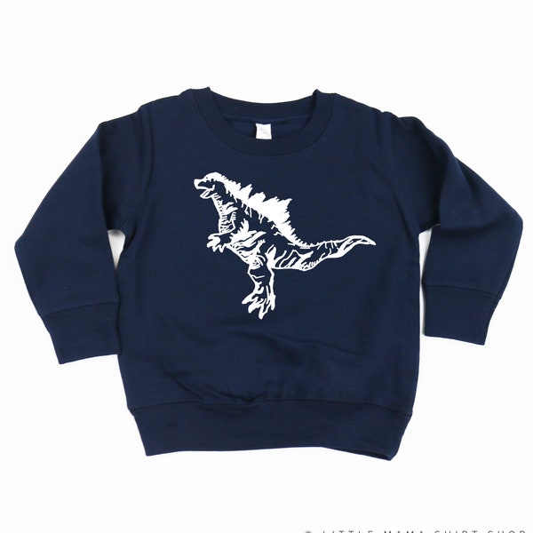 Godzilla Kid Sweater - Hand Drawn | Sweater for Kids | Godzilla Birthday | Toddler Boy Shirt | Dinosaur Sweater | Toddler Sweatshirt Dino