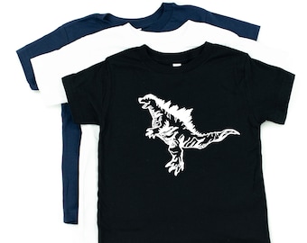 Godzilla Shirt © | Hand Drawn Boy Shirt | Toddler Boy Godzilla Shirt | Shirts for Little Boys | Little Boy Shirts | Godzilla Birthday