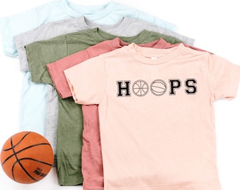 HOOPS © | Toddler Basketball Shirt | Basketball Shirt | Shirts for Basketball | Little Girl Shirts | Little Boy Shirt | Kids Sports