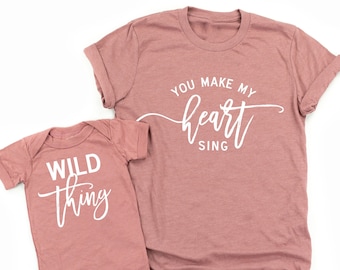 Wild Thing - You Make My Heart Sing © MAUVE Set | Mommy and Me Shirts | Mom of Girls | Mommy and Me Matching Shirts | Mom and Baby Shirts