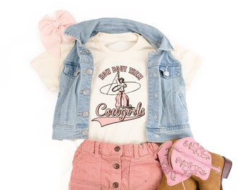 How Bout Them Cowgirls - Child Shirt | Kids Graphic Tee | Kids Cowgirl Tee | Rodeo Graphic Tee | Girls Graphic Tee | Girls Cowgirl Tee