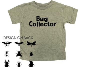 Bug Collector - Short Sleeve Child Shirt | Bug Shirts | Insect Shirts | Kids Shirt | Just Roll With It | Boy Graphic Tees | Nature Tees |