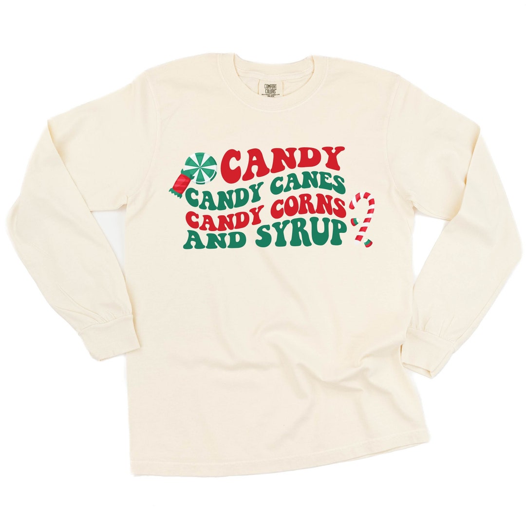 Candy Candy Canes Candy Corns and Syrup LONG SLEEVE Etsy