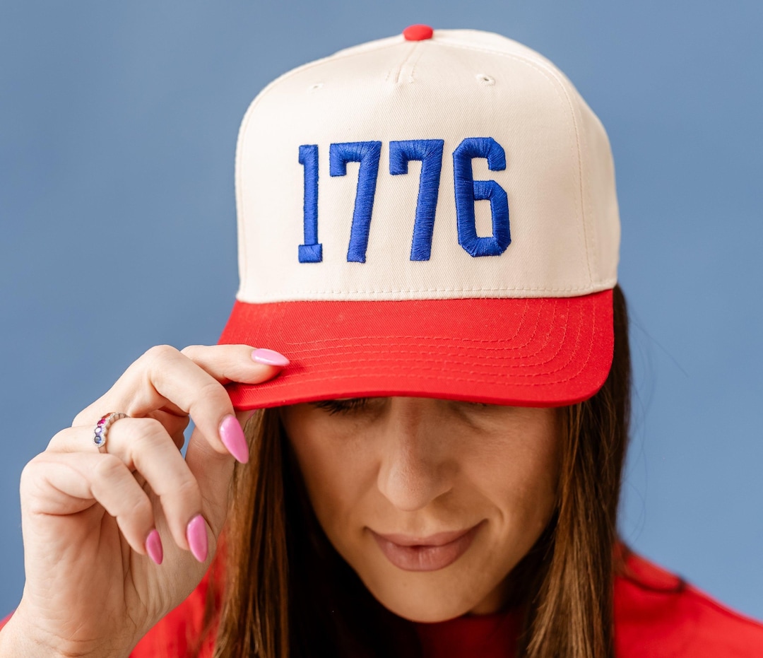 Hat Rack 1776 Puff Embroidered Trucker Hat - 1776 | Men's Patriotic Hat | USA ...