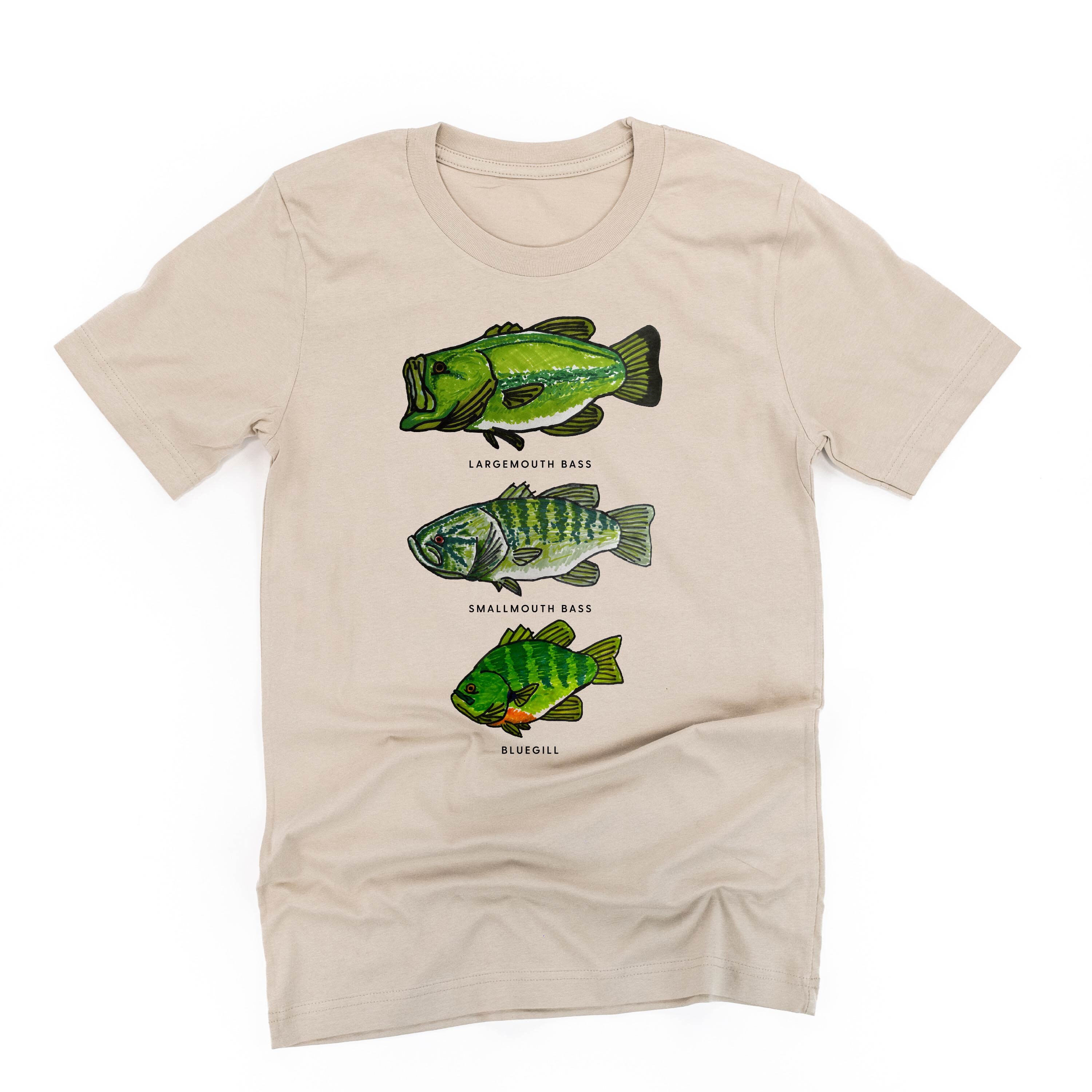 thumbnail image 2 of Gill McFinns Fishing T-Shirt – Bluegill, Trout, Bass – Unisex Crewneck Tee By Brisco Apparel 2 of 3