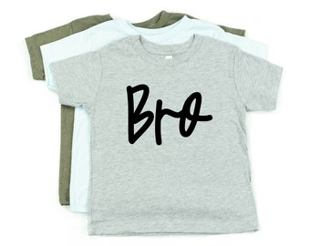 BRO - Cursive | Little Brother Shirt | Big Brother / Little Brother | Sibling Shirts | Big Brother | Pregnancy Announcement | Siblings