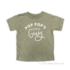 Pop Pop es Little Guy - Kinder Shirt | Kleinkind Junge Shirt | Shirts für Kleine Jungs | Pop Pop es Guy | Kleine Junge Shirts | Baby Junge Shirt |