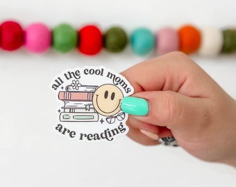 LMSS® ADESIVO - Tutte le mamme più cool leggono / Adesivo mamma / Maternità / Adesivi di tendenza / Amo leggere / Accessori per la lettura /