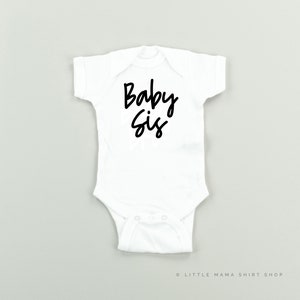 Baby Sis - Cursive | Big Sister Shirts | Little Sister | Sibling Shirts | Baby Sister Shirt | Pregnancy Announcement | Kids Graphic Tee