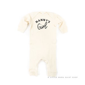 Nanny&#39;s Girl - One Piece Baby Sleeper | Baby Romper | Baby Graphic Tees | Kids Graphic Tee | Baby Sleeper | Baby Girl Tee | Baby Girl Outfit
