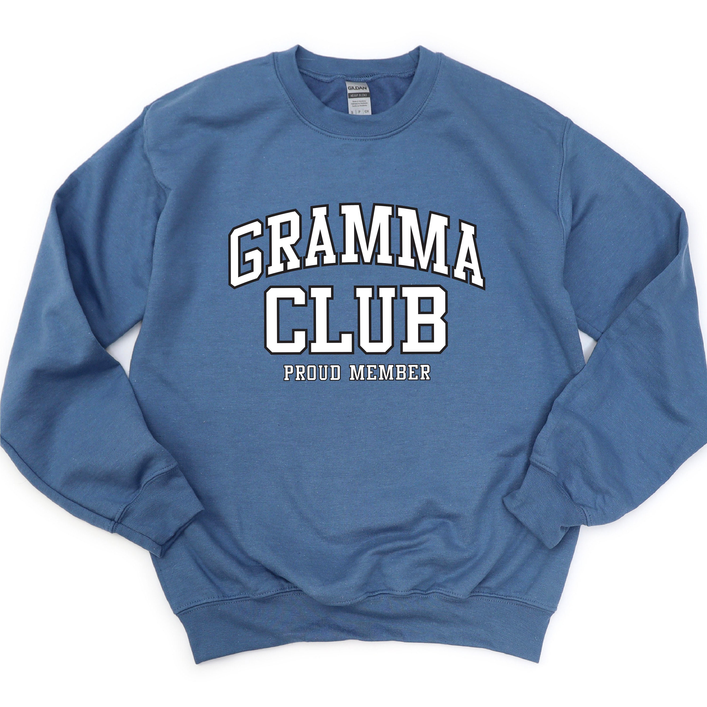 Varsity Style - GRAMMA Club - Proud Member - BASIC FLEECE Crewneck | Gramma Graphic Tee | Mother's Day Gift | Gift for Gramma | Love My Crew