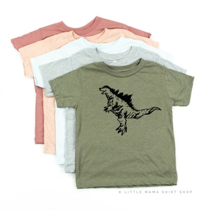 Godzilla - Child Tee | Little Boy Shirt | Toddler Godzilla Shirt | Dinosaur Shirt | Baby Boy Shirt | Godzilla Birthday - Hand Drawn