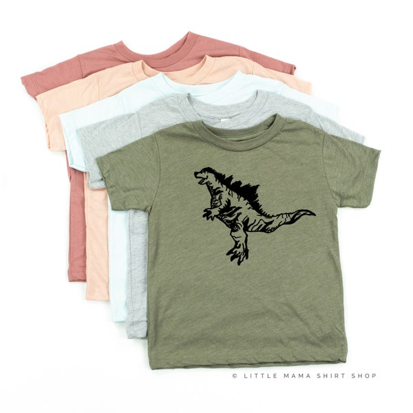 Godzilla Shirt © | Little Boy Shirt | Toddler Godzilla Shirt | Dinosaur Shirt | Baby Boy Shirt | Godzilla Birthday - Hand Drawn