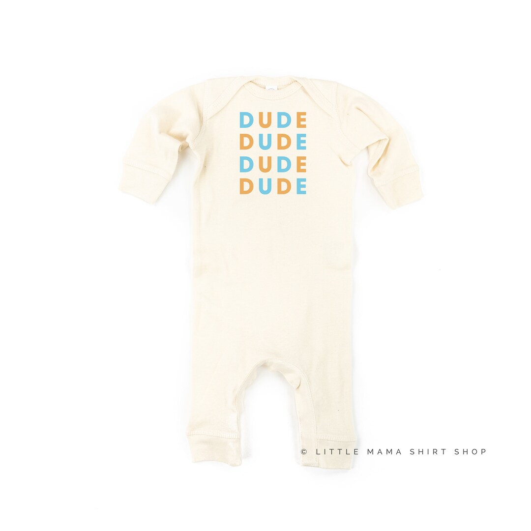 DUDE X4 Pastel Design One Piece Baby Sleeper Infant Bodysuit Baby