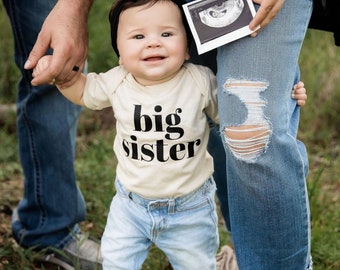 Big Sister - Original | Big Sister Shirts | Little Sisters | Sibling Shirts | Baby Sister Shirt | Pregnancy Announcement | Kids Graphic Tee