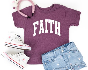 Arched FAITH - Short Sleeve Child Shirt | Kids Easter Outfit | Kids Spring Shirt | Love My Peeps | Easter Graphic Tee | Flower Power |