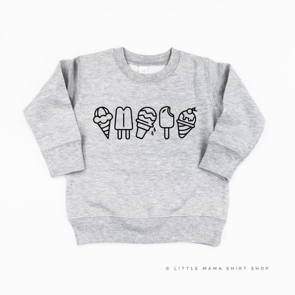 5 Across Ice Cream - Child Sweater | Child Sweatshirt | Youth Sweater | Kid Sweatshirt | Toddler Shirt | Graphic Sweater | Toddler Sweater