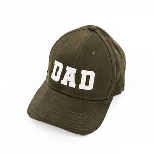 DAD (Varsity) - Dark Olive w/ Cream - Comfy Fit - Baseball Cap | Dad Gift | Hat for Dad | Men&#39;s Baseball Cap | Father&#39;s Day | Gift for Dad