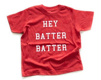 Hey Batter Batter - Short Sleeve Child STAR Shirt | Kids Graphic Tee | Baseball Graphic Tee | Sports Graphic Tee | Kids Baseball Shirt
