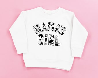 Cow Print - MAMA'S GIRL - Child Sweater | Sweater for Kids | Girls Graphic Sweater | Kids Graphic Sweater | Mama's Girl Sweater | Cow Print