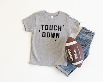 Touch Down © | Toddler Baseball Shirt | Softball Shirt | Shirts for Baseball | Little Kid Shirts | Kids Sports | Kid Sport Tees |